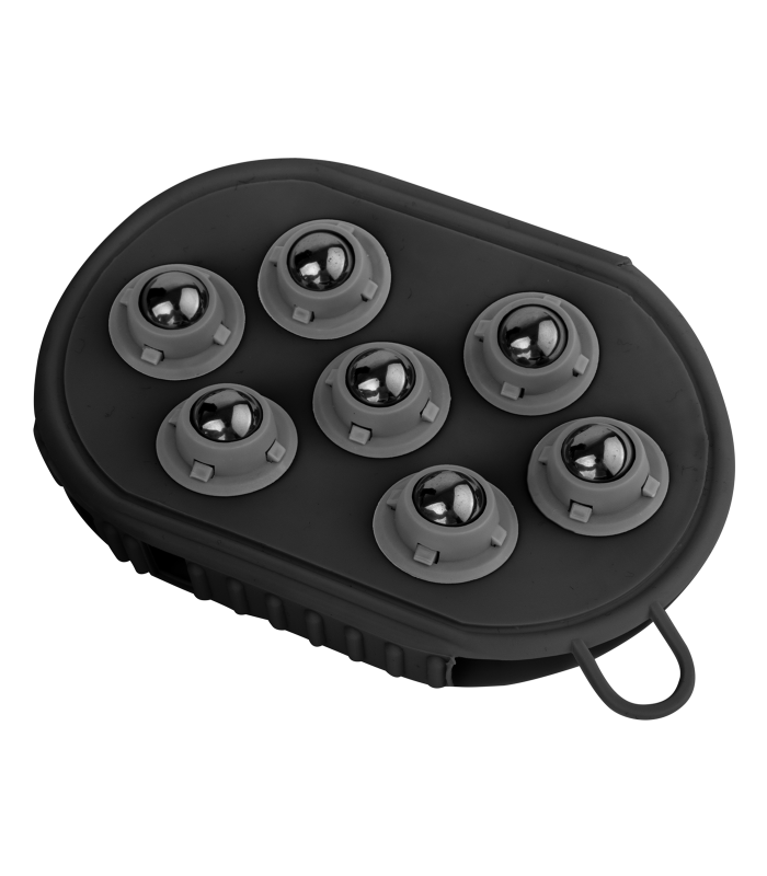 Magnetyczne zgrzebło z kulkami do masażu konia Linnea Black Waldhausen - Cavalo